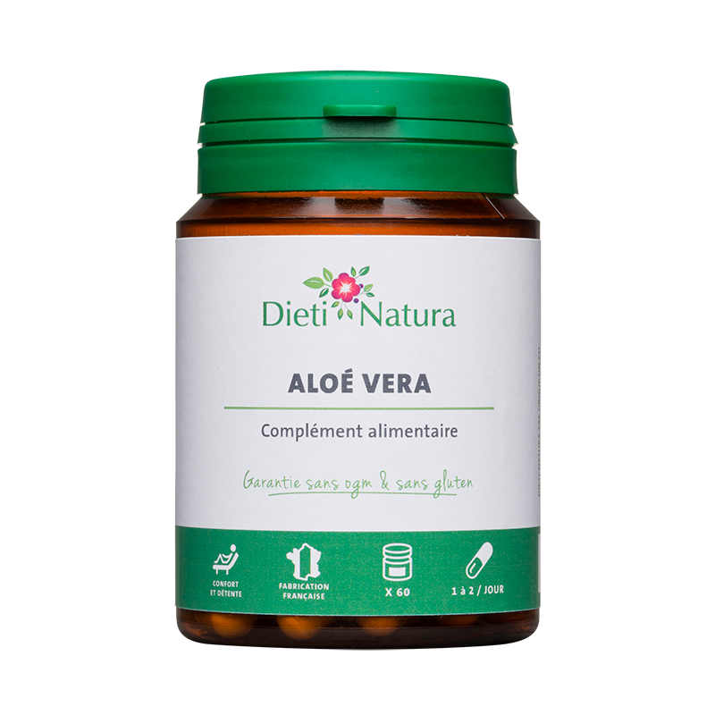 Aloe Vera 60 et 200 Gélules Constipation Digestion Dieti Natura