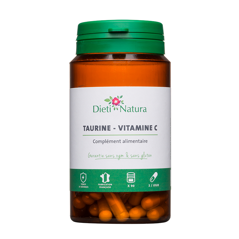 Taurine & Vitamine C 90 Gélules - Tonus | Dieti Natura Taurine & Vitamine C 90 Gélules - Tonus | Dieti Natura