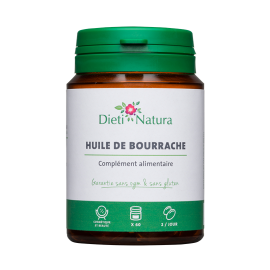 Huile de Bourrache 60 et 200 Capsules  Beauté  Dieti Natura