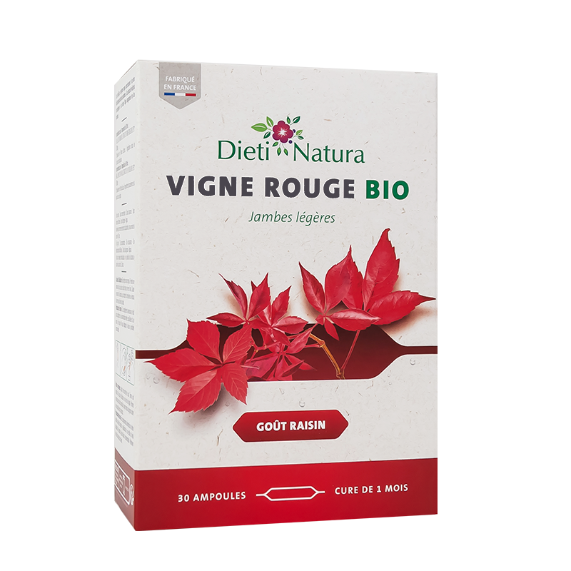 Ampoules Vigne Rouge Bio 30x10ml Circulation Dieti Natura