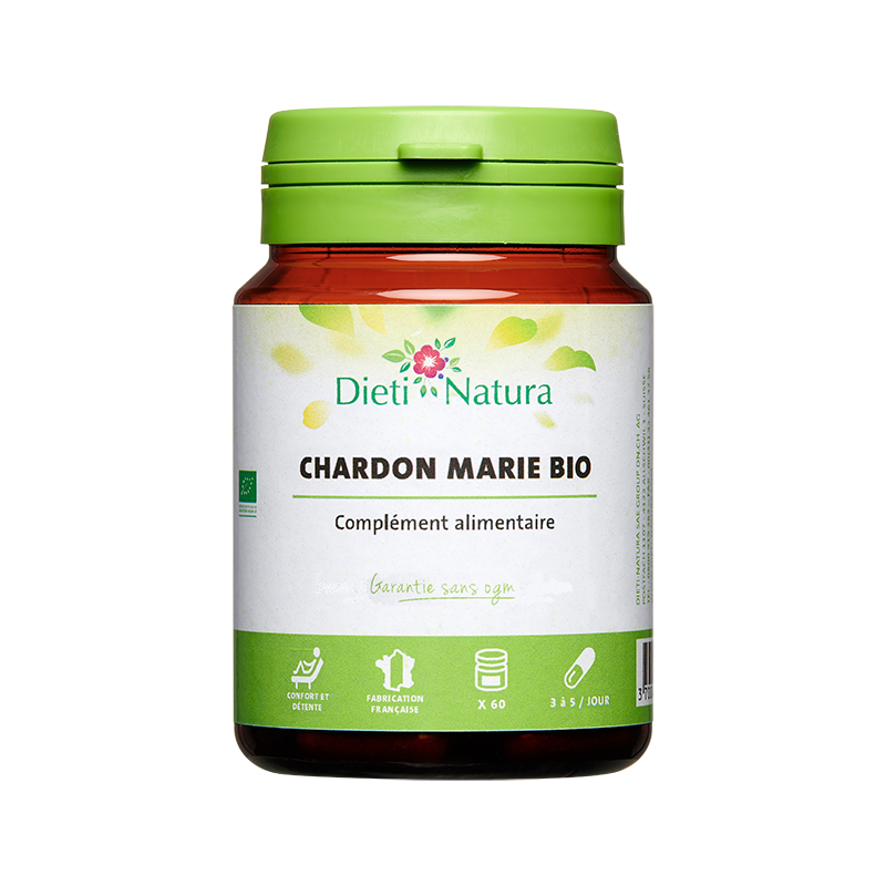Chardon Marie Bio 60 et 200 Gélules Foie Dieti Natura