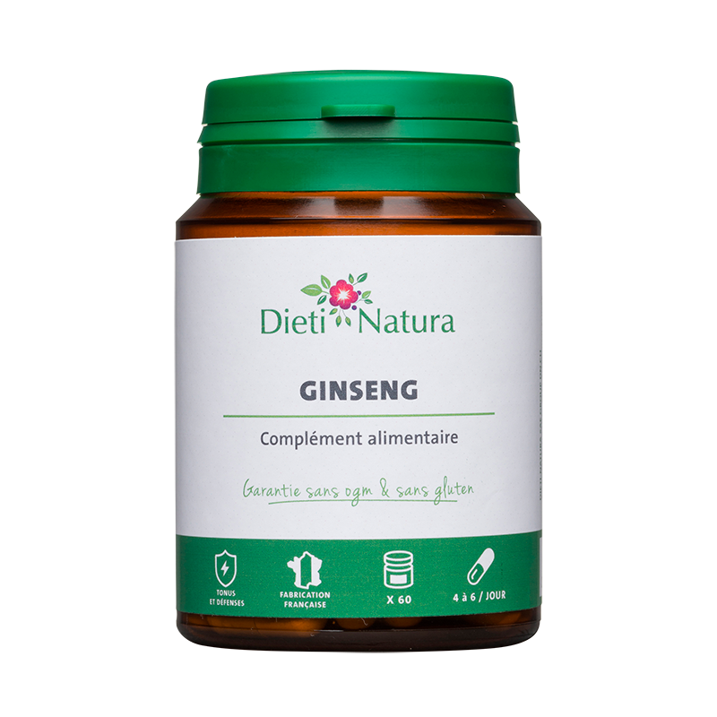 ginseng 60 et 200 gélules - tonus | dieti natura