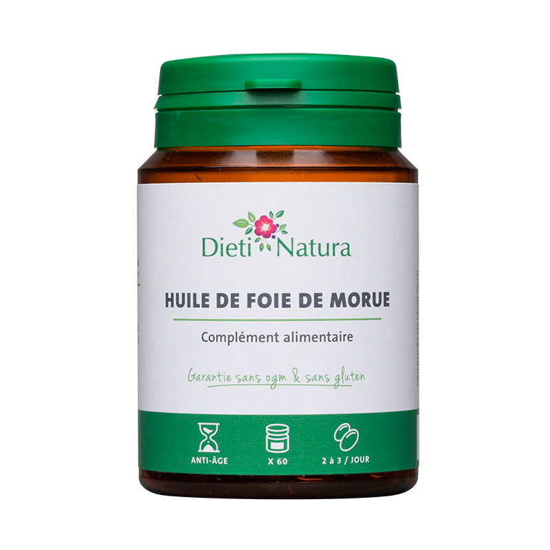 Huile de Foie de Morue 60 et 200 Capsules Dieti Natura