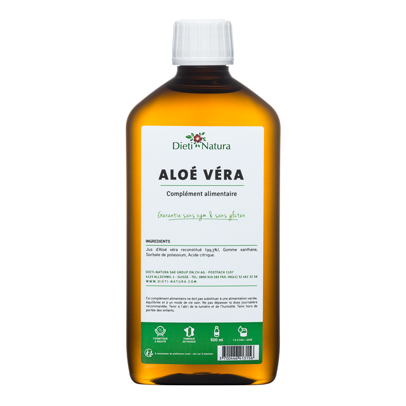 Jus d'Aloe Vera 500ml - Hydratation | Dieti Natura