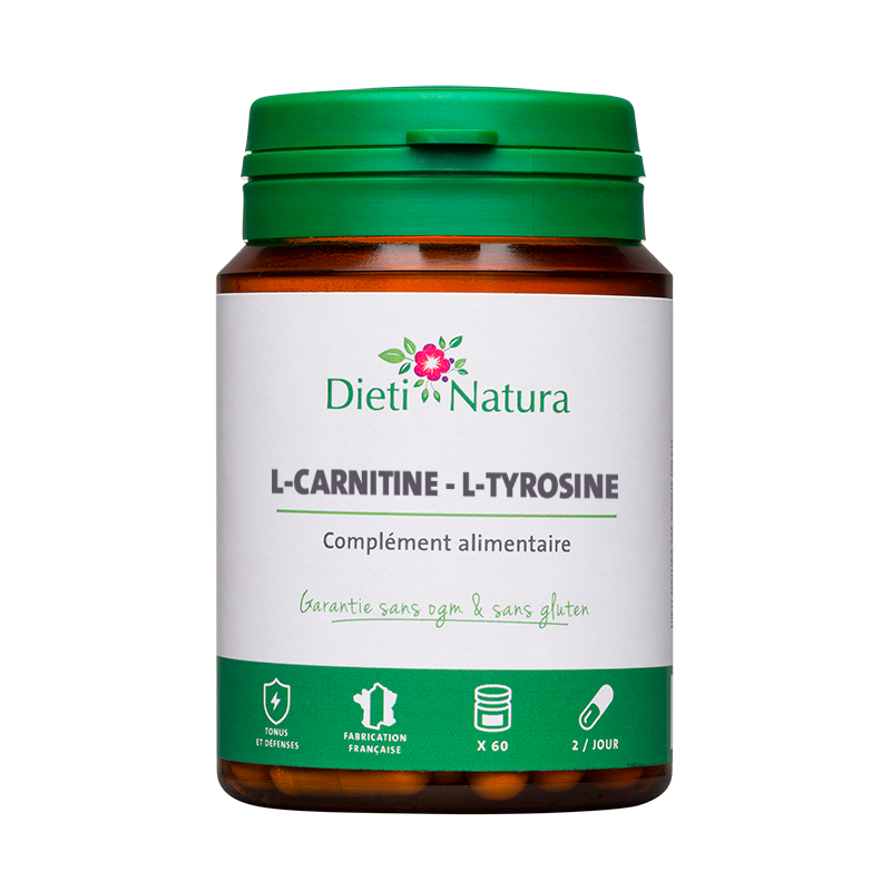 LCarnitine LTyrosine 60 Gélules Anti fatigue Dieti Natura