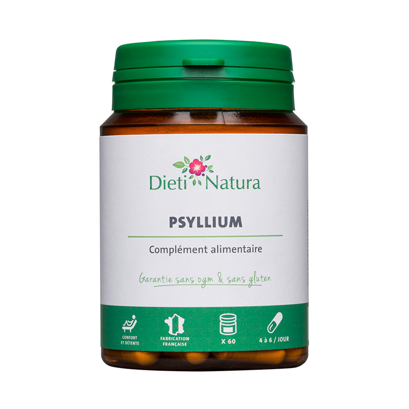 Psyllium 60 et 200 Gélules Digestion Dieti Natura