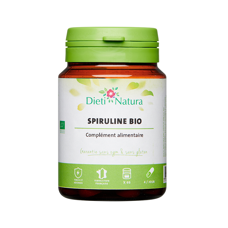 Spiruline Bio 60 et 200 Gélules - Tonus | Dieti Natura