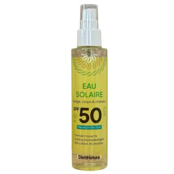 Eau solaire visage, corps et cheveux SPF50+