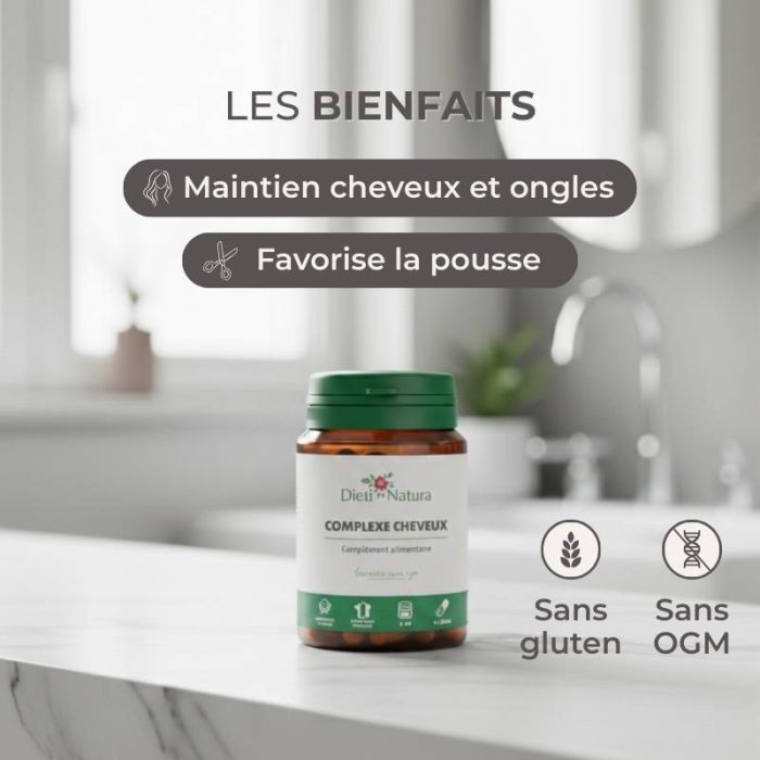 Complexe De Vitamines BIG HAIR – 90 Gélules – Pour Cheveux Et Ongles – Fabriqué En France