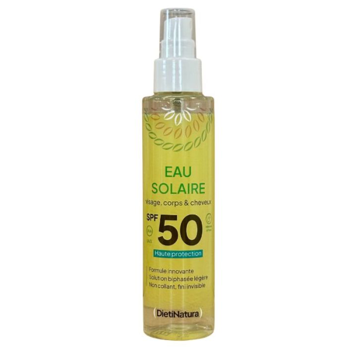 Eau solaire visage, corps et cheveux SPF50
