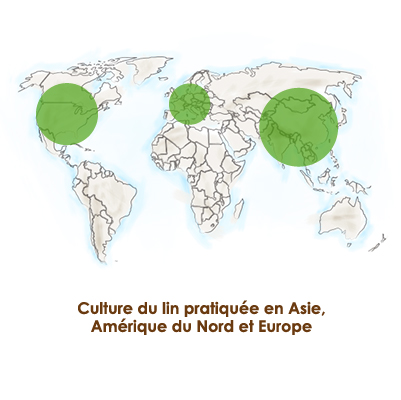 Carte d’origine du lin