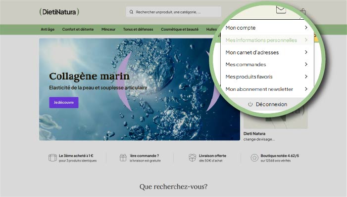 Accéder aux informations personnelles