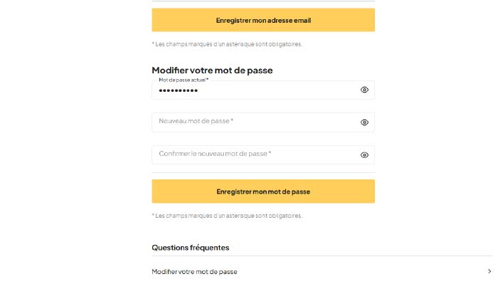 Modifier son mot de passe