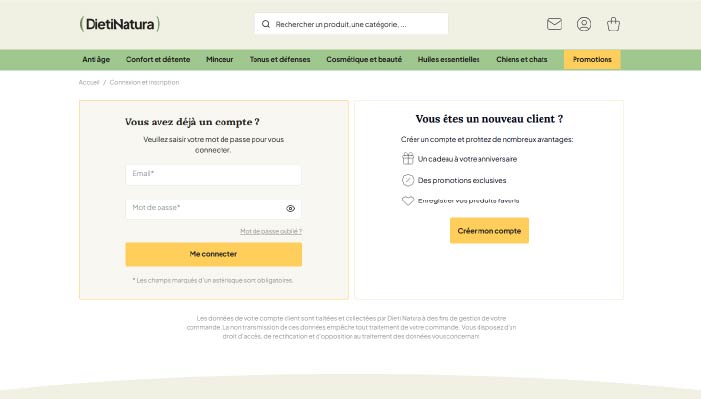 Accéder à la réinitialisation du mot de passe